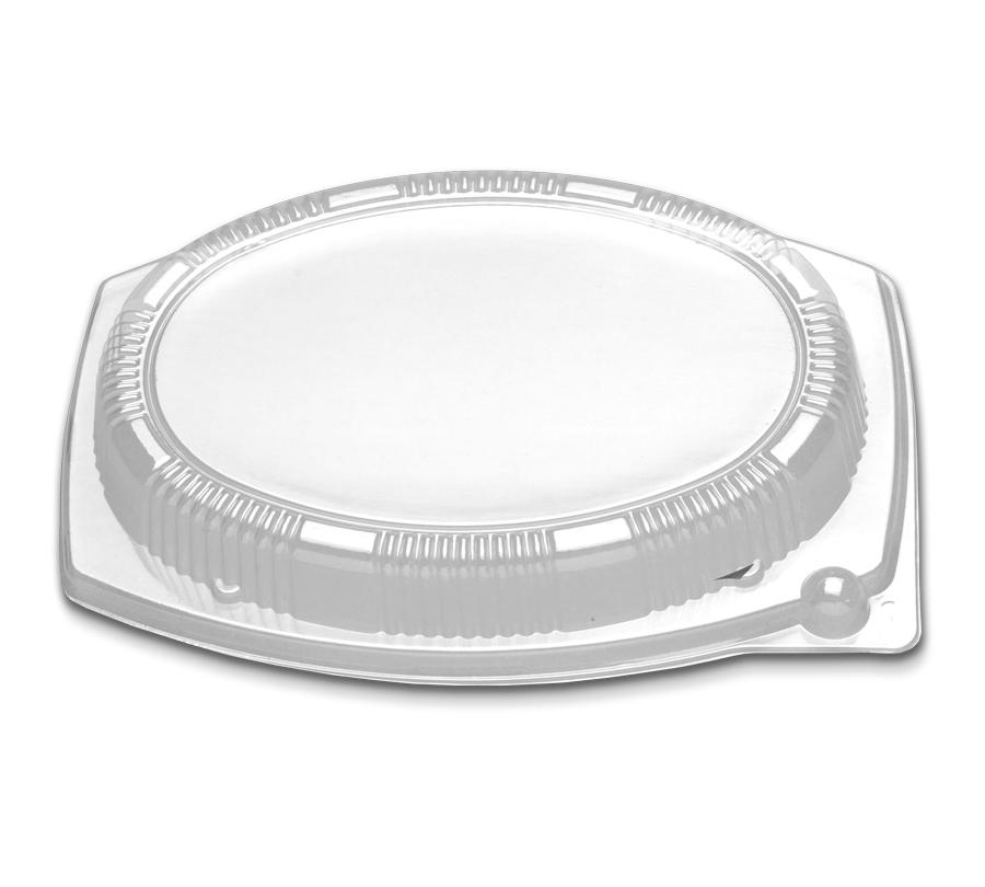 Lid Dome 11X8 IN PS Clear Oval For Serving Tray 250/Case