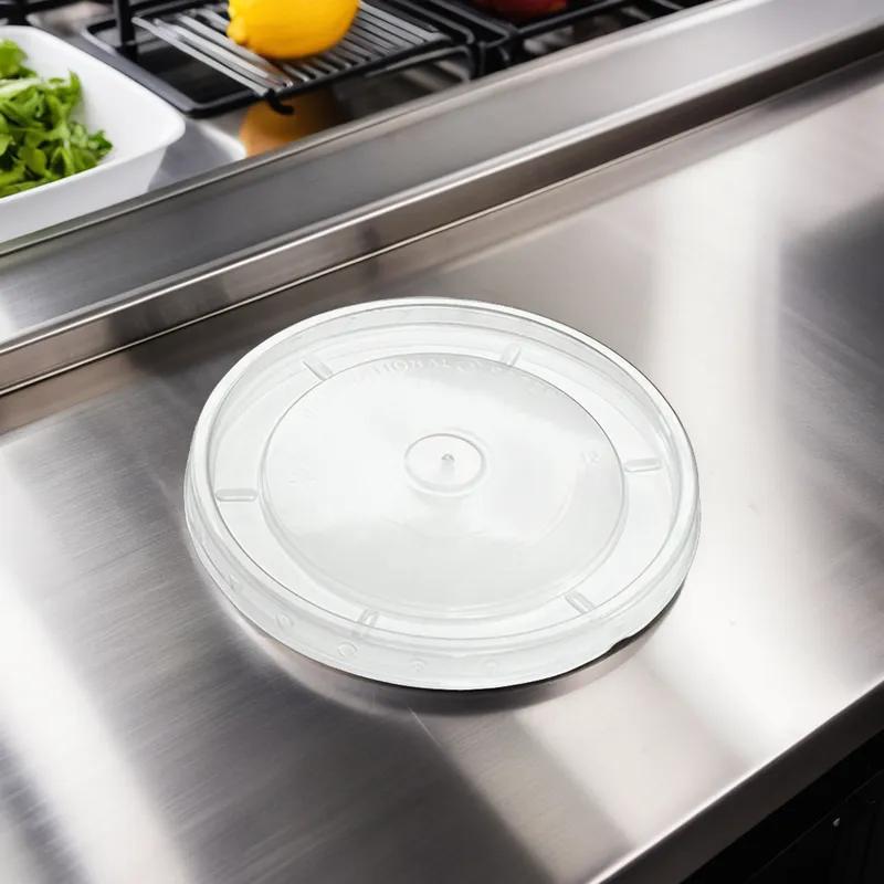 Lid Flat PP Clear Round For 12 OZ Container 1000/Case