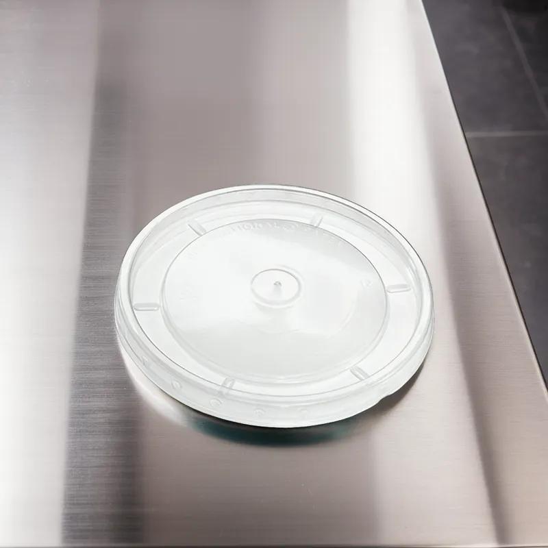 Lid Flat PP Clear Round For 12 OZ Container 1000/Case