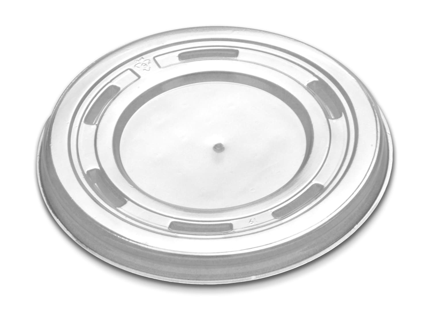 Lid 5.16X0.4 IN PS Clear Round For 8-12 OZ Bowl Vented 500/Case