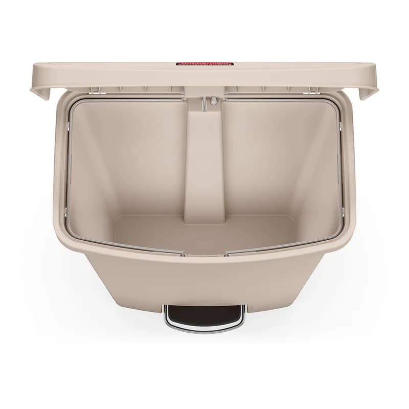 Slim Jim® Trash 1-Stream Trash Can 18.24X11.92X22.22 IN 8 GAL Red Resin Fire Resistant Step-On Slim 1/Each