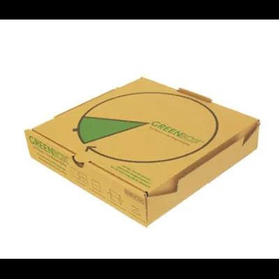 Pizza Box 14 IN Corrugated Paperboard Kraft Fluted B-Flute 50/Bundle