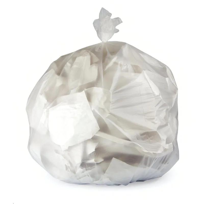 Can Liner 30X37 IN 20-30 GAL Natural HDPE 8MIC FDA Flat Pack 500/Case