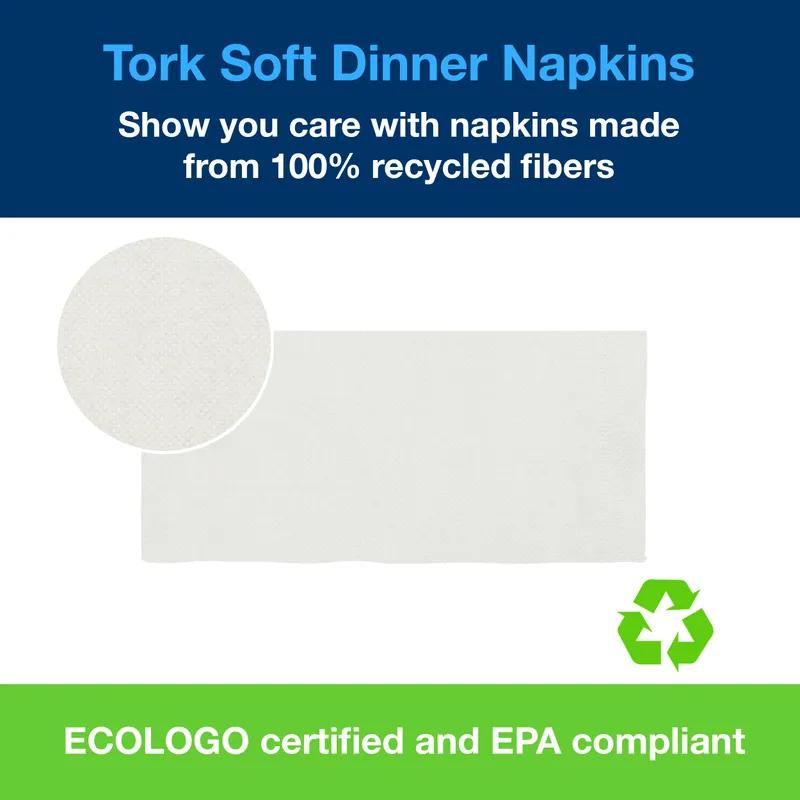 Dinner Napkins 17X16.125 IN 4.25X8 IN White Paper 3PLY 1/8 Fold Refill Embossed 290 Count/Pack 6 Packs/Case