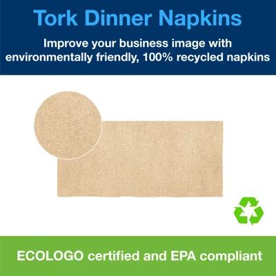 Dinner Napkins 17X15 IN 8.5X3.75 IN Natural Paper 1PLY Long Fold 1/8 Fold Refill 250 Count/Pack 12 Packs/Case