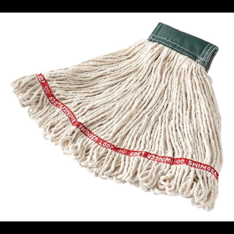 Swinger Loop® Mop Medium (MED) 20 OZ White Cotton Synthetic Blend Loop End 5IN Headband 1/Each