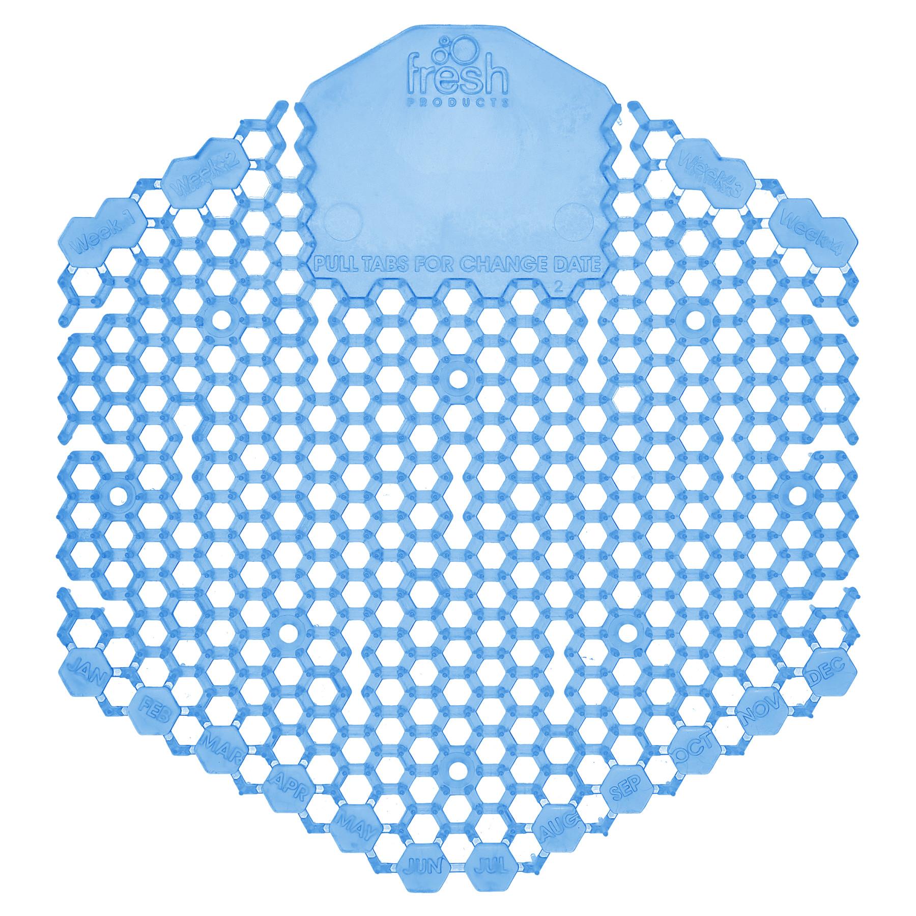 Wave 3D Urinal Screen Cotton Blossom Blue EVA 7X6.5X0.66 IN 10 Count/Pack 6 Packs/Case 60 Count/Case