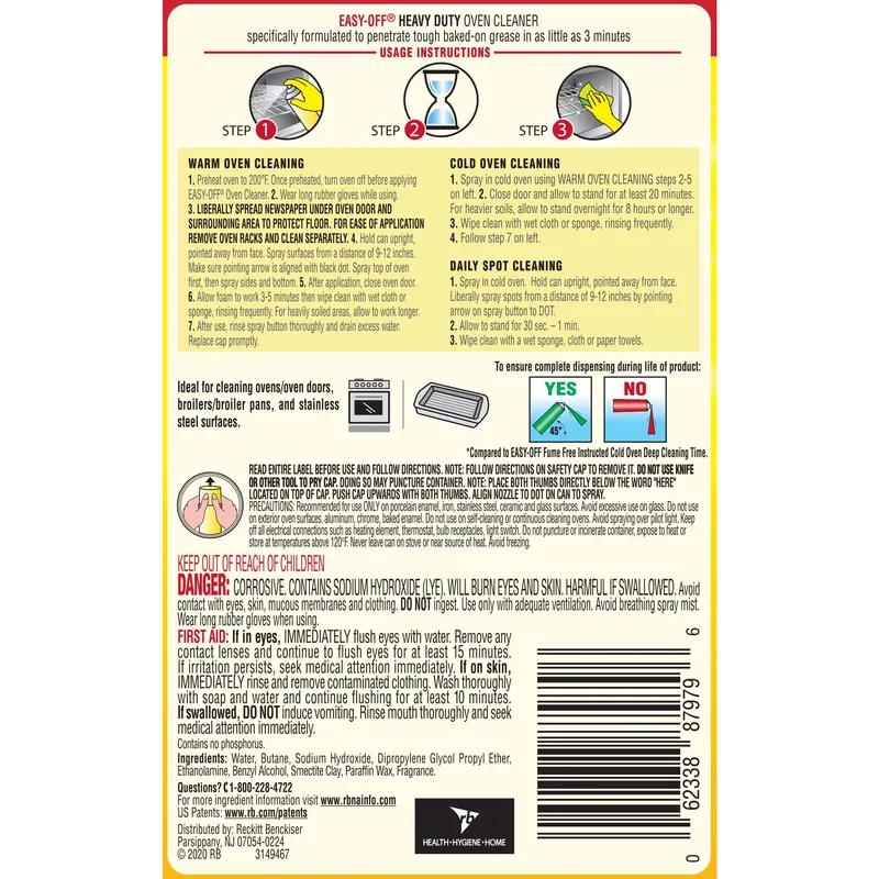 Easy-Off® Fresh Scent Oven & Grill Cleaner 14.5 FLOZ Heavy Duty Aerosol 6/Case