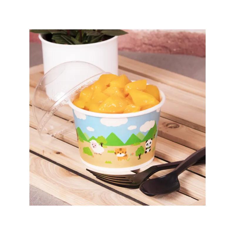 Karat® Food Container Base 8 OZ Double Wall Poly-Coated Paper Multicolor Round 1000/Case