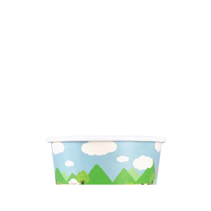 Karat® Food Container Base 8 OZ Double Wall Poly-Coated Paper Multicolor Round 1000/Case