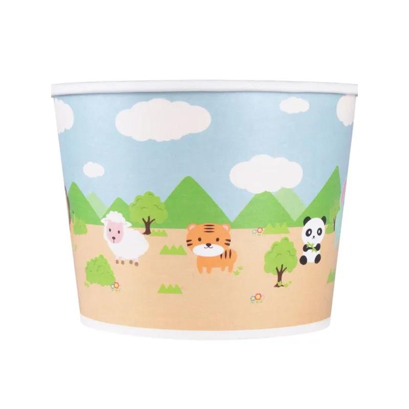 Karat® Food Container Base 12 OZ Double Wall Poly-Coated Paper Multicolor Round 1000/Case