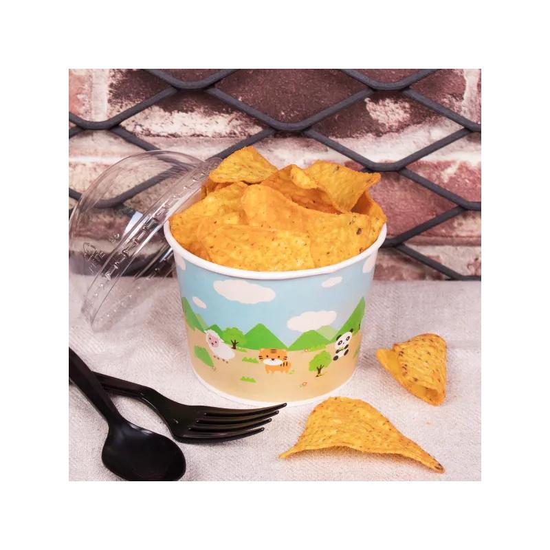 Karat® Food Container Base 12 OZ Double Wall Poly-Coated Paper Multicolor Round 1000/Case