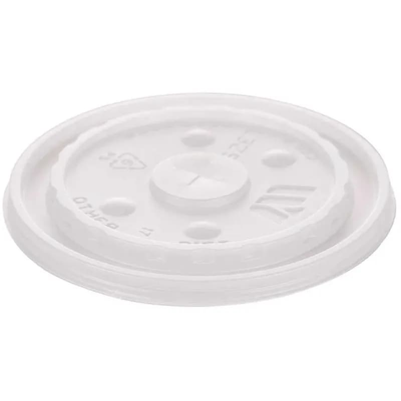 Lid Flat Plastic Translucent For 32 OZ Cup With Hole Identification 1000/Case