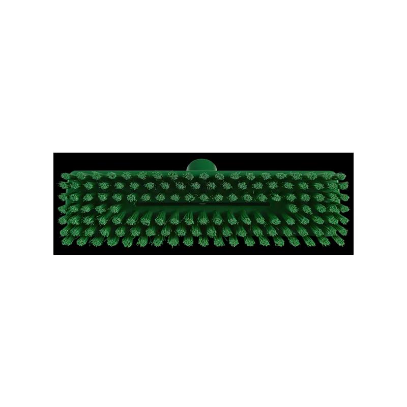 Vikan® Deck Brush 11 IN Medium (MED) Polypropylene (PP) Stainless Steel Green Waterfed Medium Threaded 1/Each