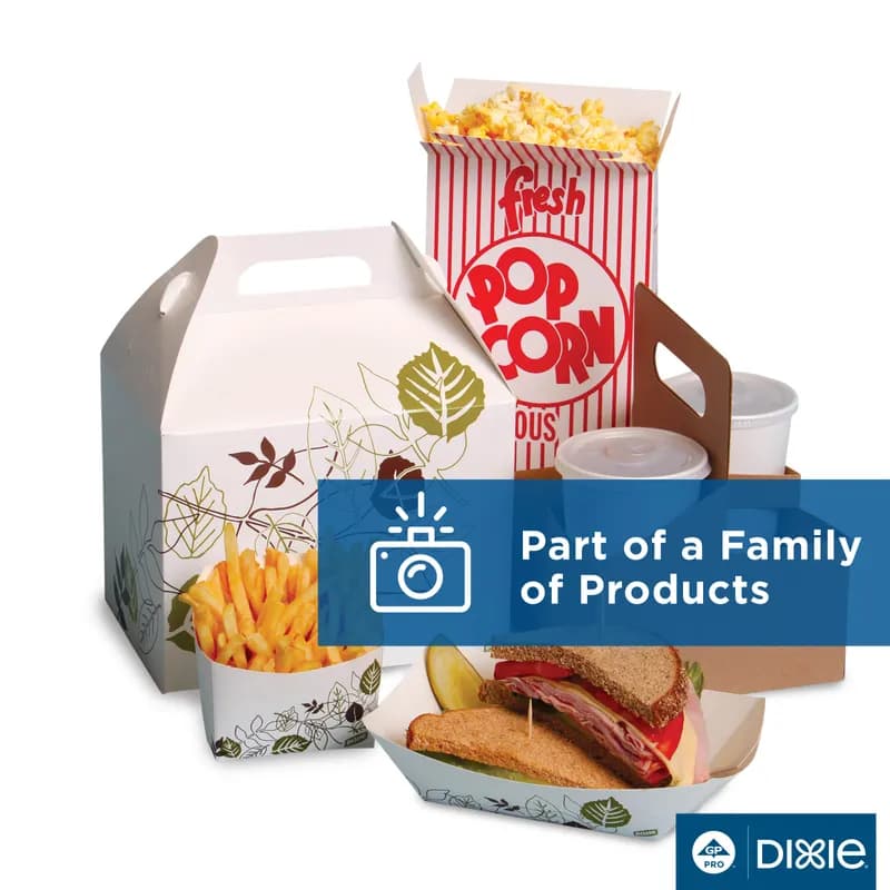 Dixie® Popcorn Take-Out Box 5.625X2.125X8.5 IN Paperboard Red White Rectangle 500/Case