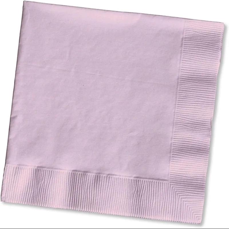 Beverage Napkins Pink Paper 2PLY 50 Count/Pack 12 Packs/Case 600 Count/Case