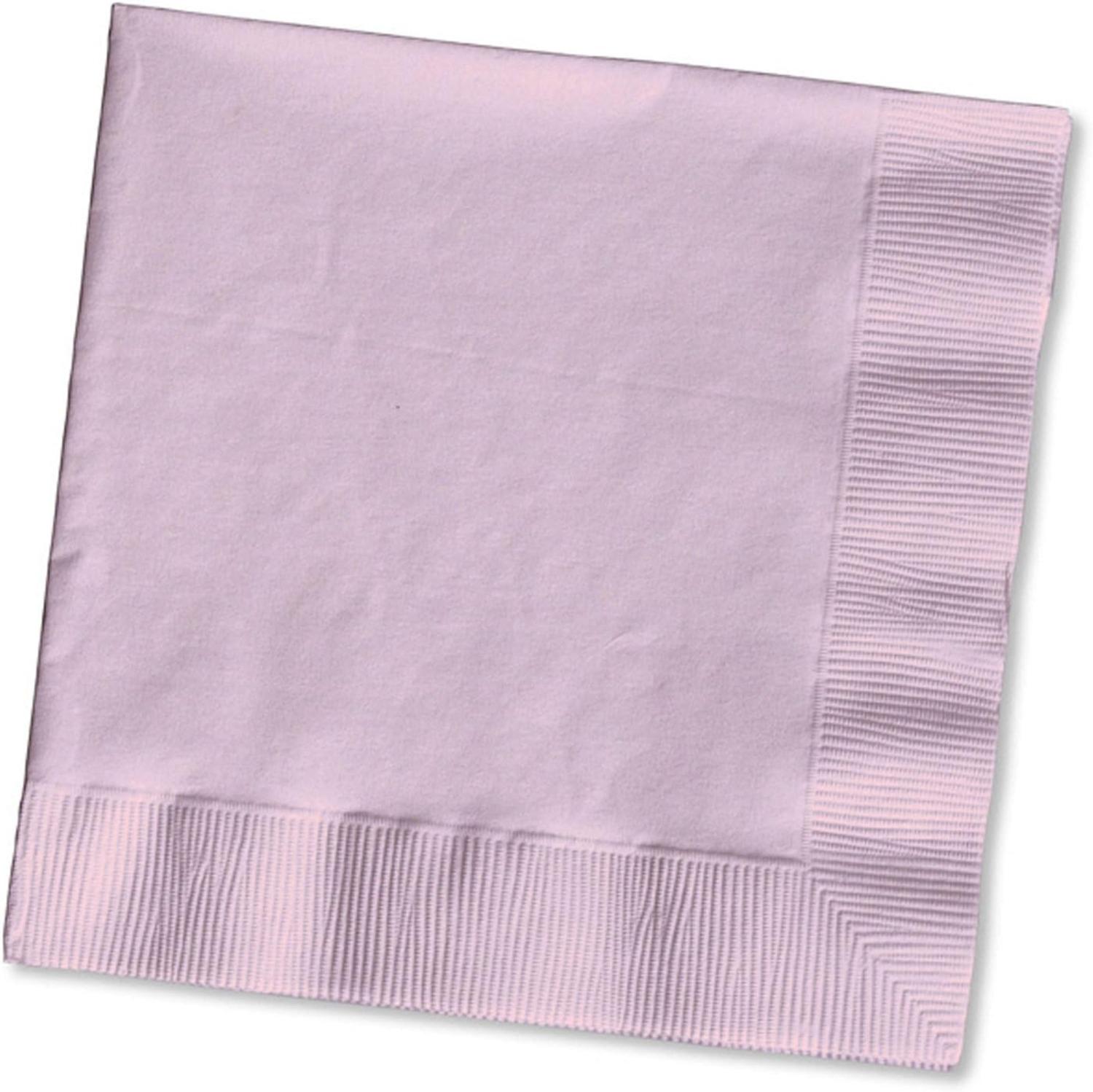 Beverage Napkins Pink Paper 2PLY 50 Count/Pack 12 Packs/Case 600 Count/Case