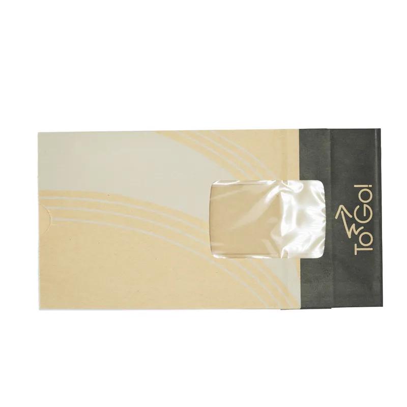 Bagcraft® EcoCraft ToGo!® Take-Out Bag 5X3X9.625 IN 4 LB Paper 4# With Window Vented 500/Case