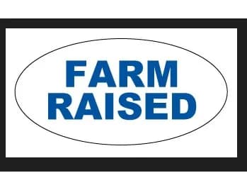 Farm Raised Label 1X2 IN Oval 1000/Roll