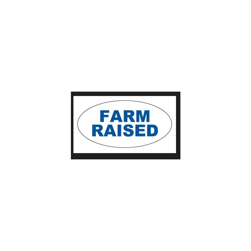 Farm Raised Label 1X2 IN Oval 1000/Roll