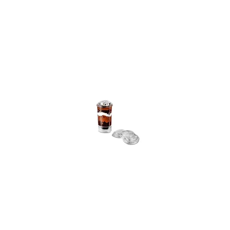 Triangles Lid Flat PET Clear For 10-12-14 OZ Cup No Hole 384/Case