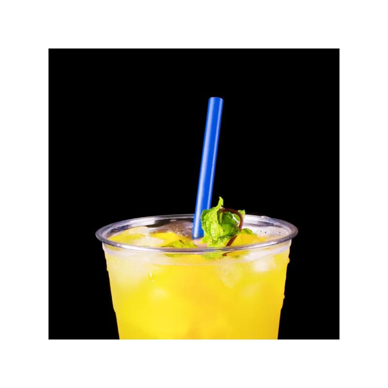 Giant Straw 0.314X9 IN Plastic Blue Paper Wrapped 1200/Case