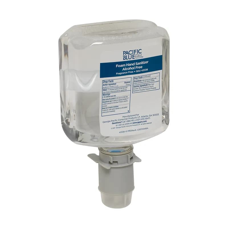 Pacific Blue Ultra™ Hand Sanitizer 1000 mL Fragrance Free Clear Alcohol Free Refill 4800/Case