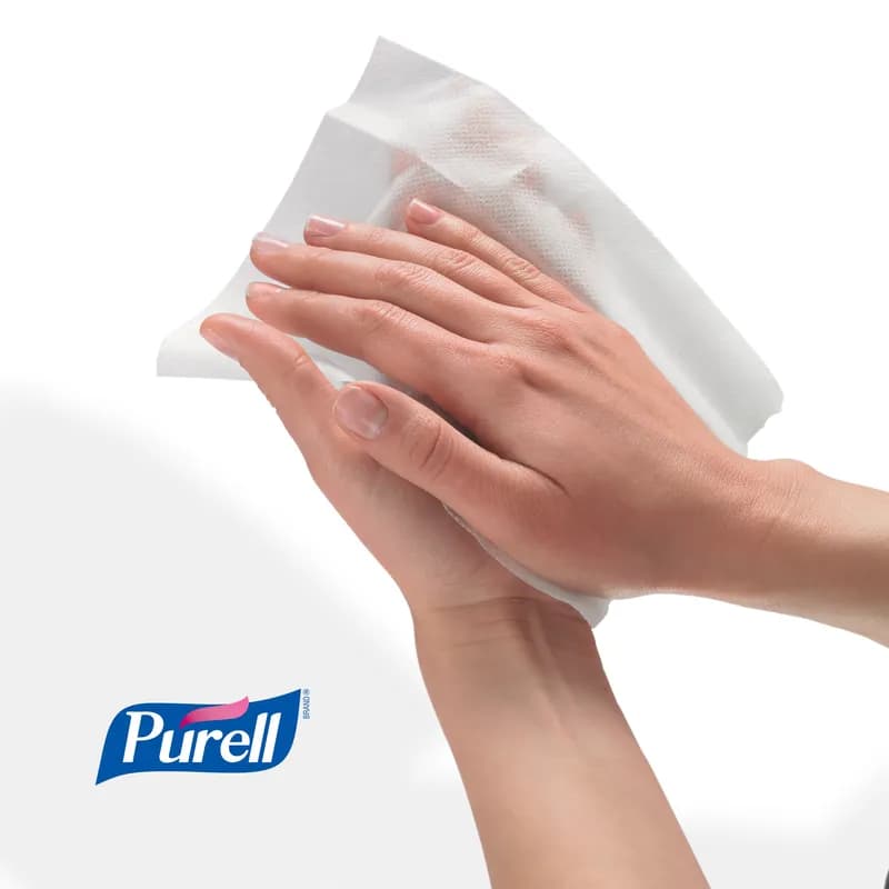 Purell® Hand Sanitizer 7.81X4.75X2.44 IN Individually Wrapped Wipes 100 Count/Pack 10 Packs/Case 1000 Count/Case