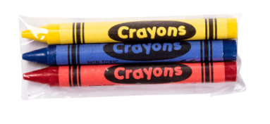 Crayon Red Blue Green Yellow Purple Brown 300 Count/Pack 10 Packs/Case 3000 Count/Case