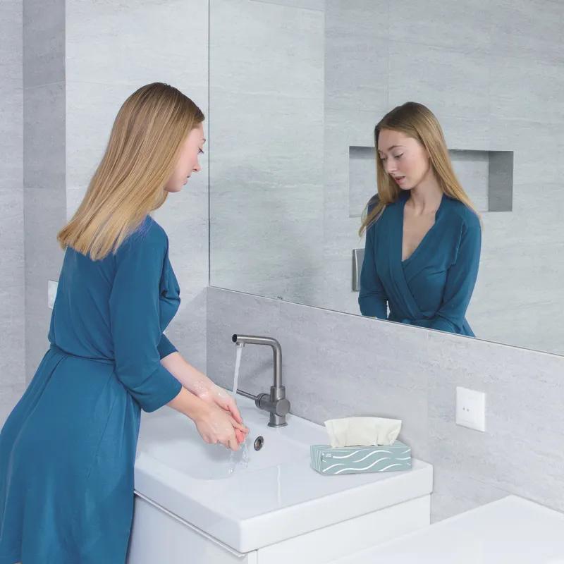 Facial Tissue F1 8.2X7.875 IN 4.1X7.875 IN 2PLY White Single Fold Flat Box Refill 100 Sheets/Pack 30 Packs/Case