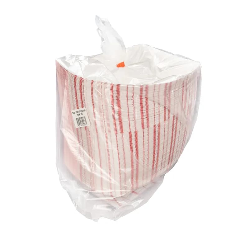 Food Tray 10 LB Paper White Red 250/Case