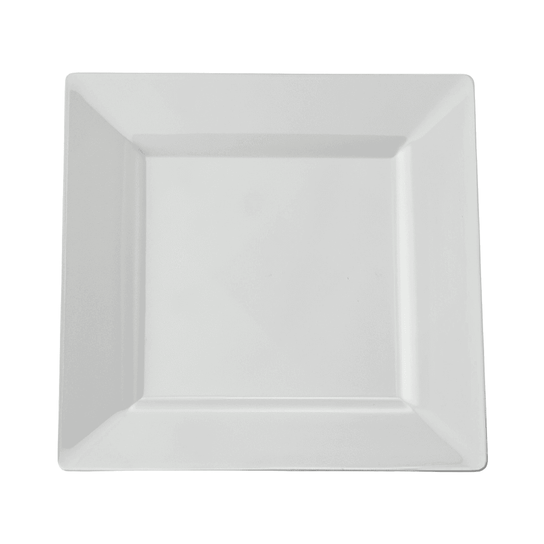 Plate 8X8 IN White Square 120/Case