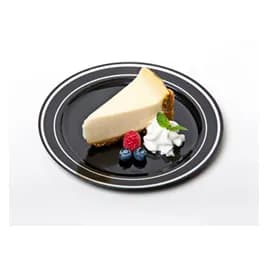 GlimmerWare Plate 6 IN Black Silver 120/Case