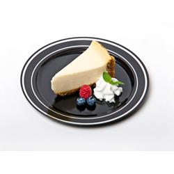 GlimmerWare Plate 6 IN Black Silver 120/Case