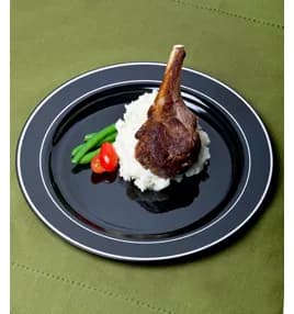 Plate Black Silver 120/Case