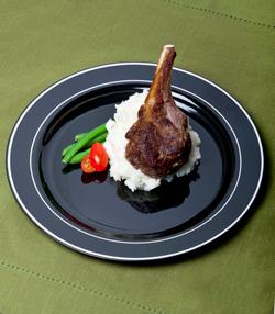 Plate Black Silver 120/Case