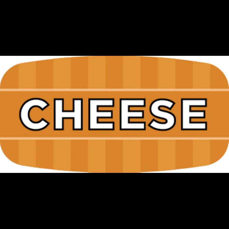 Cheese Bakery Flavor Label 0.625X1.25 IN 4 Color Process UV 1000 Count/Roll 50 Rolls/Case 50000 Count/Case