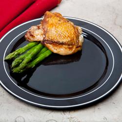 GlimmerWare Plate 10 IN Black Silver 120/Case