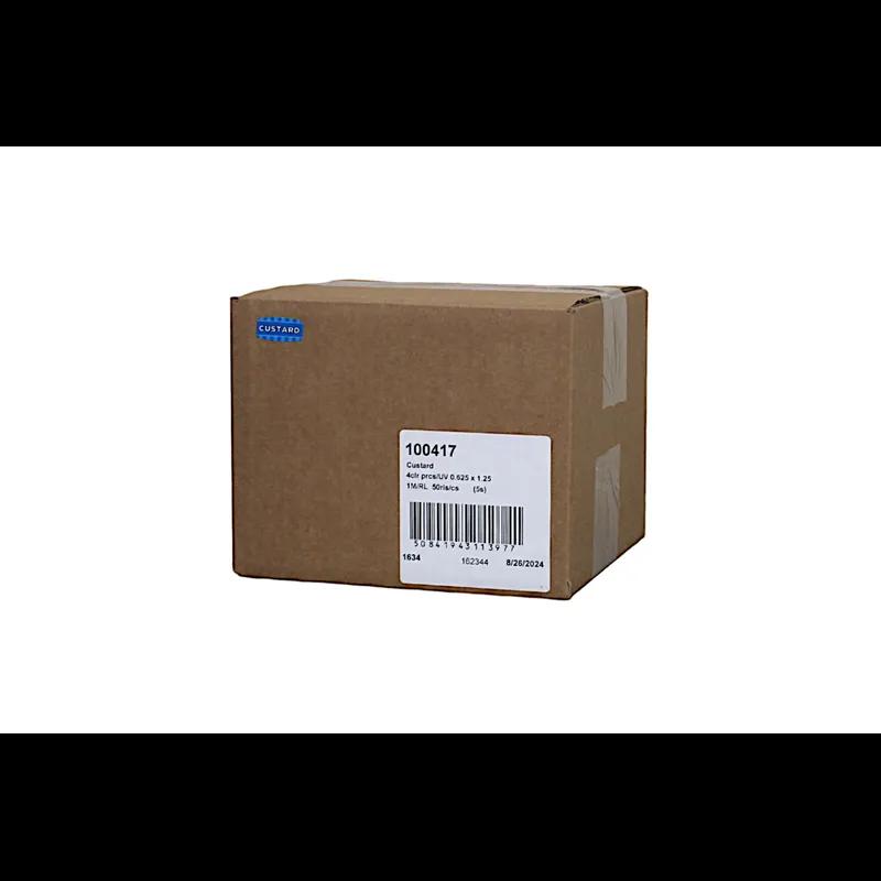 Custard Bakery Flavor Label 0.625X1.25 IN Blue Oval 4 Color Process UV 1000 Count/Roll 50 Rolls/Case 50000 Count/Case