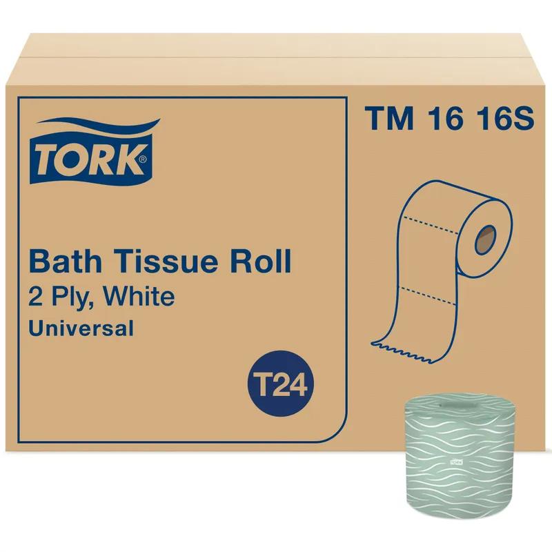 Tork Toilet Paper & Tissue Roll T24 3.5X3.96 IN 145.83 FT 2PLY White Standard Universal Embossed 500 Sheets/Roll 96 Rolls/Case