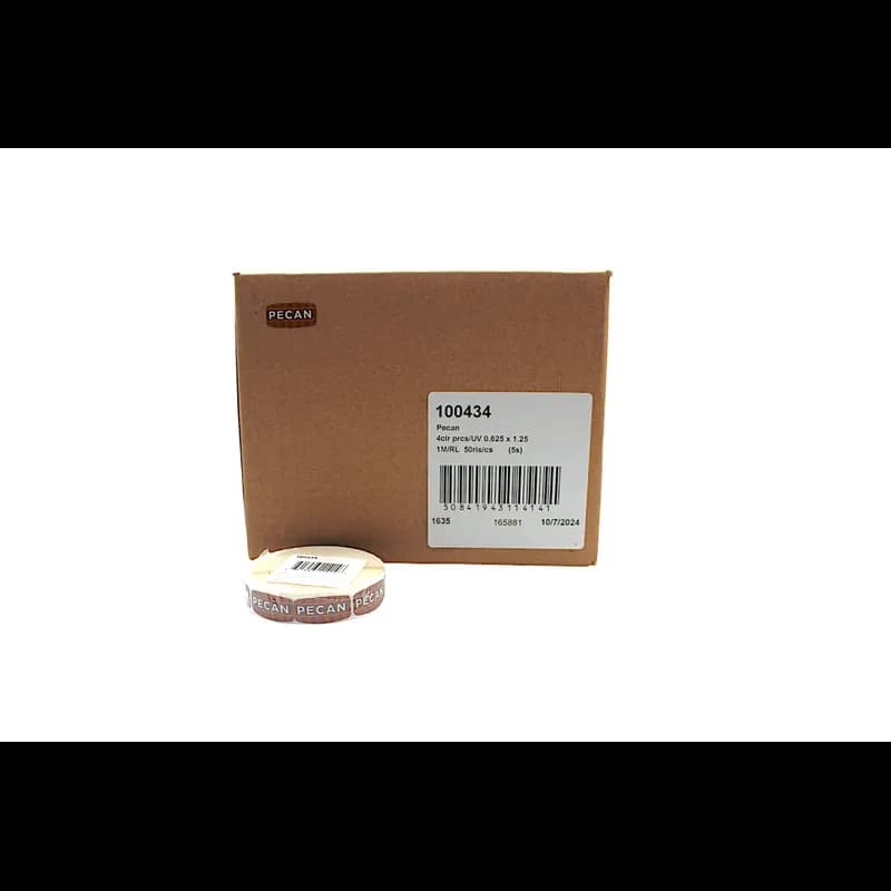 Pecan Bakery Flavor Label 0.625X1.25 IN 4 Color Process UV 1000 Count/Roll 50 Rolls/Case 50000 Count/Case