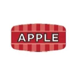 Apple Label 0.625X1.25 IN Red Oval 1000/Roll