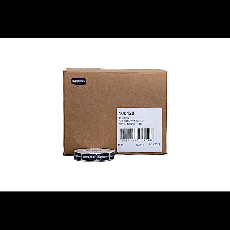 Blueberry Label 0.625X1.25 IN Purple Oval 1000/Roll