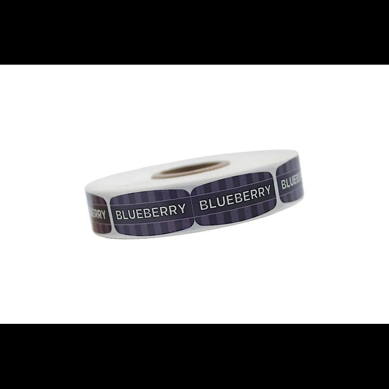 Blueberry Label 0.625X1.25 IN Purple Oval 1000/Roll