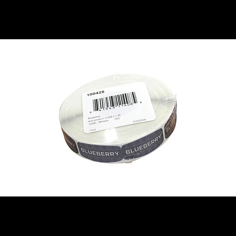 Blueberry Label 0.625X1.25 IN Purple Oval 1000/Roll