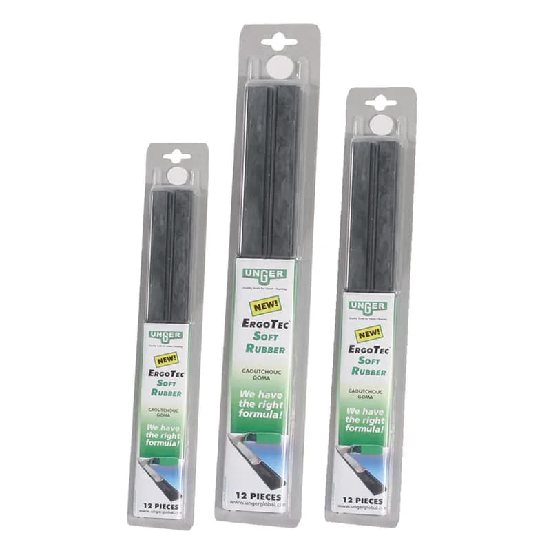 ErgoTec® Squeegee Blade Replacement 18 IN Rubber Black 12/Pack