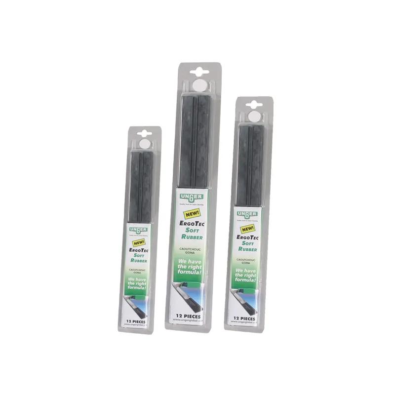 ErgoTec® Squeegee Blade Replacement 18 IN Rubber Black 12/Pack