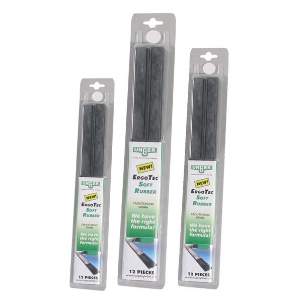 ErgoTec® Squeegee Blade Replacement 18 IN Rubber Black 12/Pack
