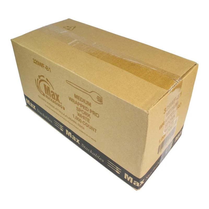 Spork PP White Medium Weight Individually Wrapped 1000/Case