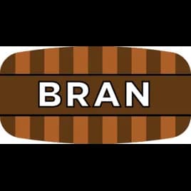 Bran Bakery Flavor Label 0.625X1.25 IN Oval 4 Color Process UV 1000 Count/Roll 50 Rolls/Case 50000 Count/Case